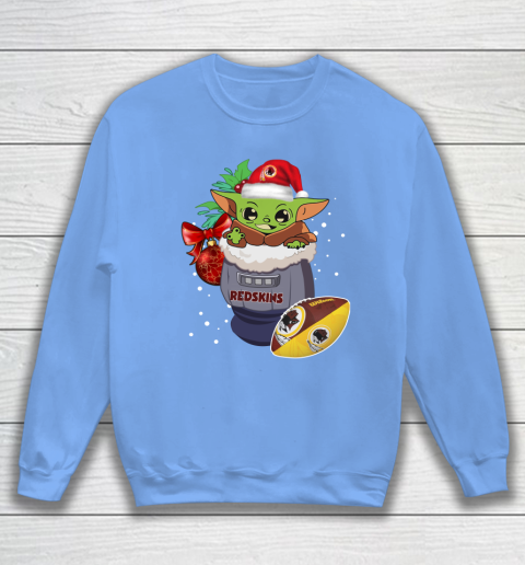 Washington Redskins Christmas Baby Yoda Star Wars Funny Happy NFL Sweatshirt 9