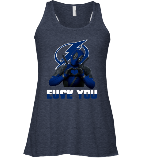 NHL Tampa Bay Lightning Deadpool Love You Fuck You Hockey Sports Q2RymEA1LCx flowy tank 32 95 151514 front heather navy