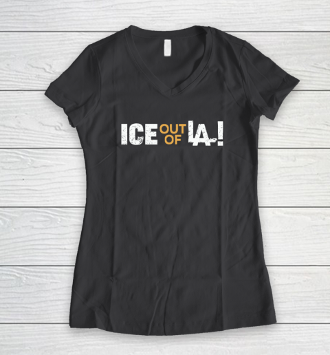 ICE Out Of LA Women's V-Neck T-Shirt 4