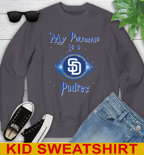MLB Baseball Harry Potter My Patronus Is A San Diego Padres Youth Sweatshirt 5
