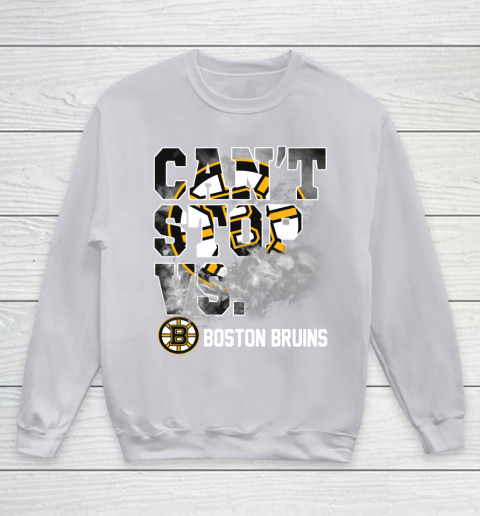 NHL Boston Bruins Hockey Can't Stop Vs Youth Sweatshirt 3