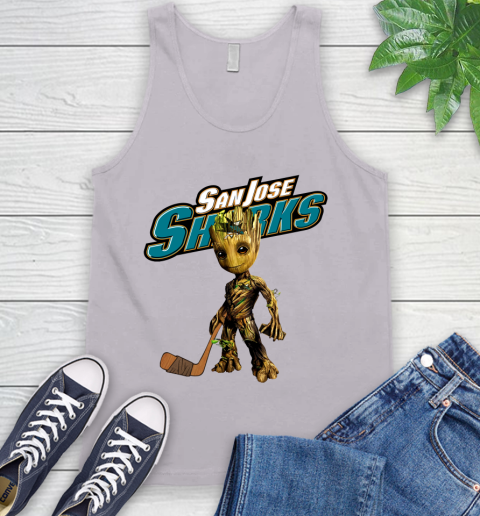 San Jose Sharks NHL Hockey Groot Marvel Guardians Of The Galaxy Tank Top 4
