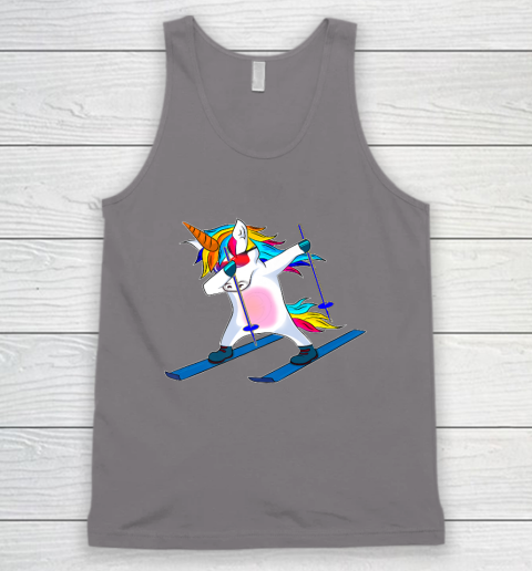 Skiing Unicorn Dabbing Funny Gift Tank Top 7