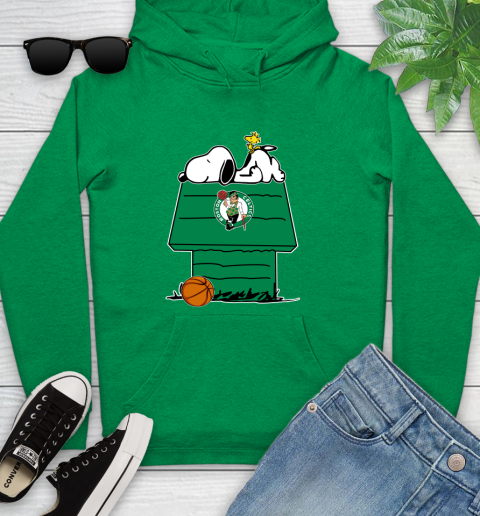 Boston Celtics NBA Basketball Snoopy Woodstock The Peanuts Movie Youth Hoodie 7