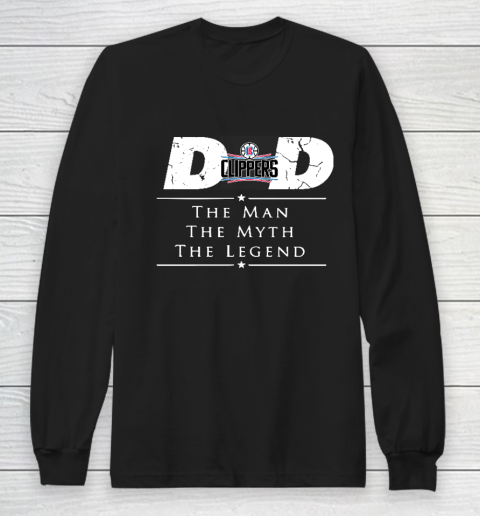 LA Clippers NBA Basketball Dad The Man The Myth The Legend Long Sleeve T-Shirt