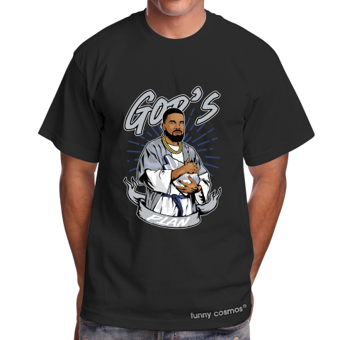 Air Jordan 1 Racer Blue Chicago Matching Sneaker Tshirt Frake God's Plan Blue and White Jordan Tshirt
