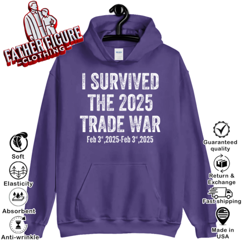 zkqo i survived the 2025 trade war feb 3rd 2025 hoodie 23 front purple