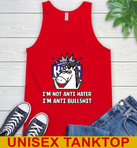 Sacramento Kings NBA Basketball Unicorn I'm Not Anti Hater I'm Anti Bullshit Tank Top 6