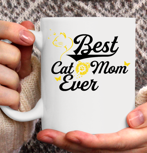 Mother's Day Funny Gift Ideas Apparel  Best cat mom ever T Shirt Ceramic Mug 11oz