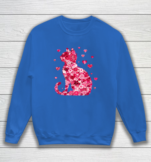 Funny Girls Cat Valentines Day Happy Meowentine's Day Sweatshirt 5