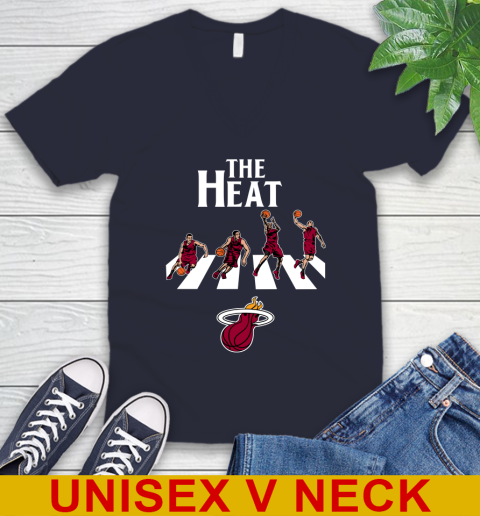 NBA Basketball Miami Heat The Beatles Rock Band Shirt V-Neck T-Shirt 2