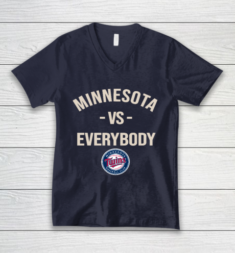 Minnesota Twins Vs Everybody V-Neck T-Shirt 2