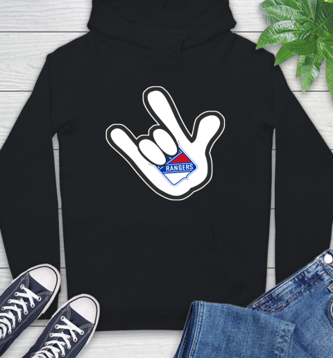 New York Rangers NHL Hockey Mickey Rock Hand Disney Hoodie 2