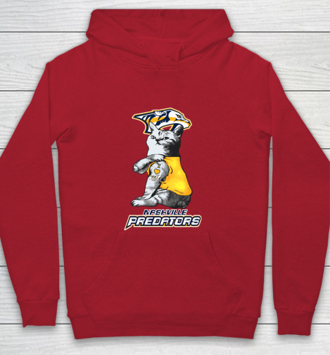 NHL My Cat Loves Nashville Predators Hockey Youth Hoodie 7