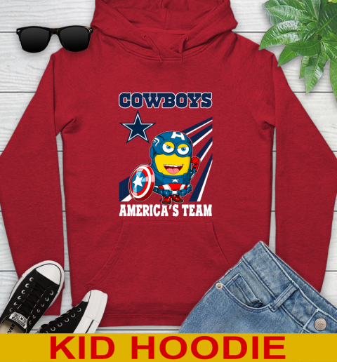 NFL Football Dallas Cowboys Captain America Marvel Avengers Minion Shirt Youth Hoodie 11