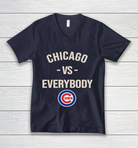 Chicago Cubs Vs Everybody V-Neck T-Shirt 2