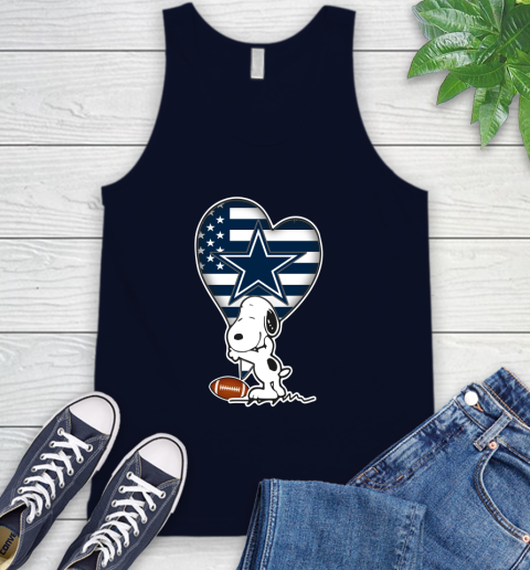 Dallas Cowboys NFL Football The Peanuts Movie Adorable Snoopy Tank Top 3