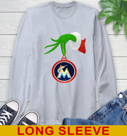 Miami Marlins Grinch Merry Christmas MLB Baseball Long Sleeve T-Shirt 6