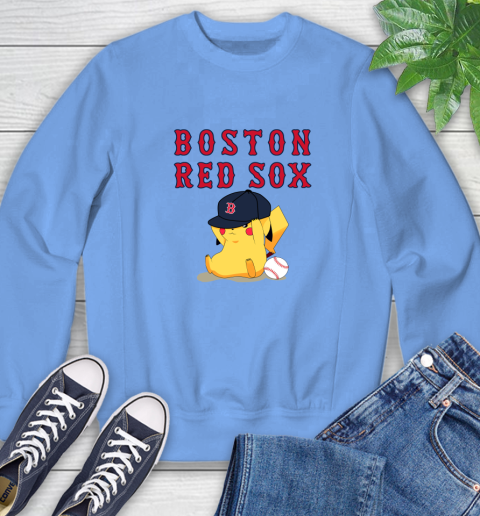 MLB Pikachu Baseball Sports Boston Red Sox Sweatshirt 11