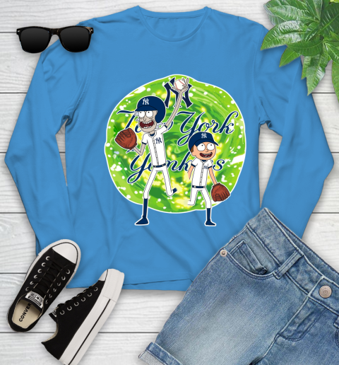 MLB New York Yankees Rick And Morty Baseball Sports Youth Long Sleeve 7