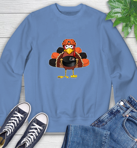 Philadelphia Flyers Turkey Thanksgiving Day Sweatshirt 11
