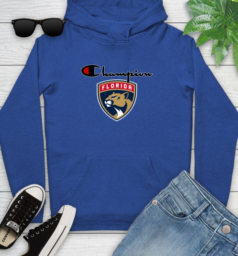 NHL Hockey Florida Panthers Champion Shirt Youth Hoodie Tee For