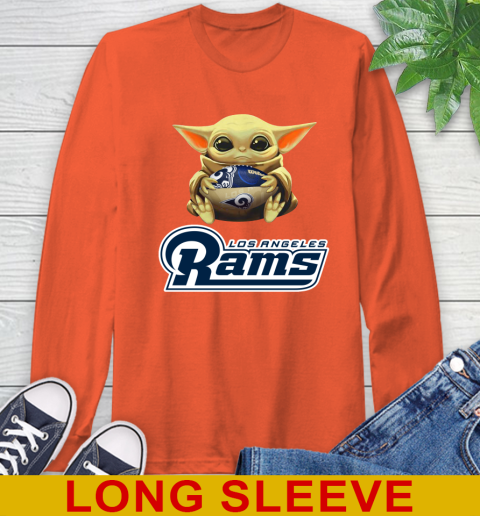 NFL Football Los Angeles Rams Baby Yoda Star Wars Shirt Long Sleeve T-Shirt 5