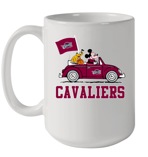 NBA Basketball Cleveland Cavaliers Pluto Mickey Driving Disney Shirt Ceramic Mug 15oz