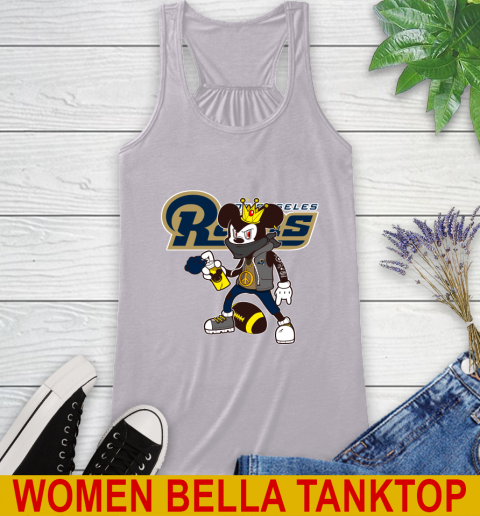 Los Angeles Rams NFL Football Mickey Peace Sign Sports Racerback Tank 5