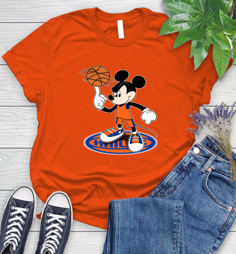 NBA Basketball New York Knicks Cheerful Mickey Disney Shirt Women's T-Shirt 4