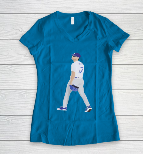 Dodgers Nation Joe Kelly Women's V-Neck T-Shirt 7