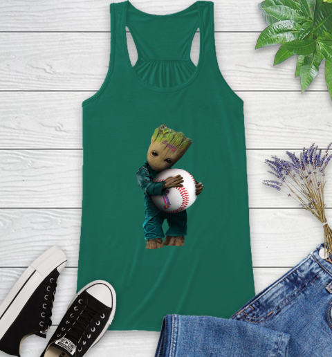MLB Groot Guardians Of The Galaxy Baseball Sports Atlanta Braves Racerback Tank 7