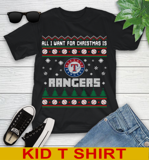 MLB All I Want For Christmas Is Texas Rangers Baseball Sports 97