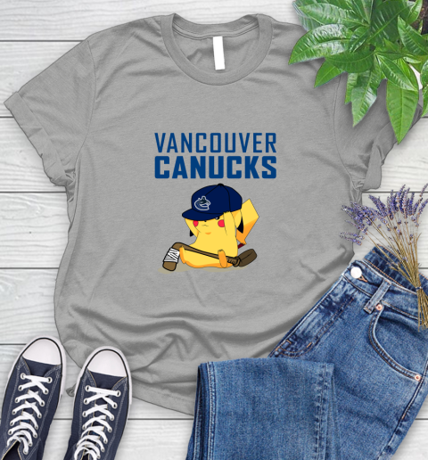 NHL Pikachu Hockey Sports Vancouver Canucks Women's T-Shirt 10