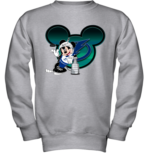 NHL Tampa Bay Lightning Stanley Cup Mickey Mouse Disney Hockey T Shirt nP3SzxjsjLx youth sweatshirt 47 95 151514 front sport grey