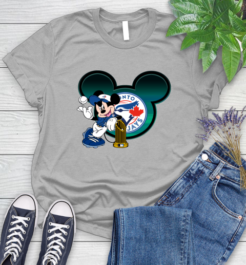 MLB Toronto Blue Jays The Commissioner's Trophy Mickey Mouse Disney Women's T-Shirt 5