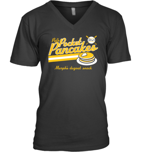 Pat Murphy Pocket Pancakes Murphys Dugout Snack Premium V-Neck T-Shirt