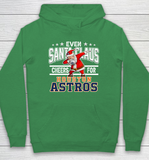 Houston Astros Even Santa Claus Cheers For Christmas MLB Hoodie 5