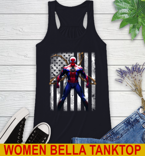 MLB Baseball New York Mets Spider Man Avengers Marvel American Flag Shirt Racerback Tank 8