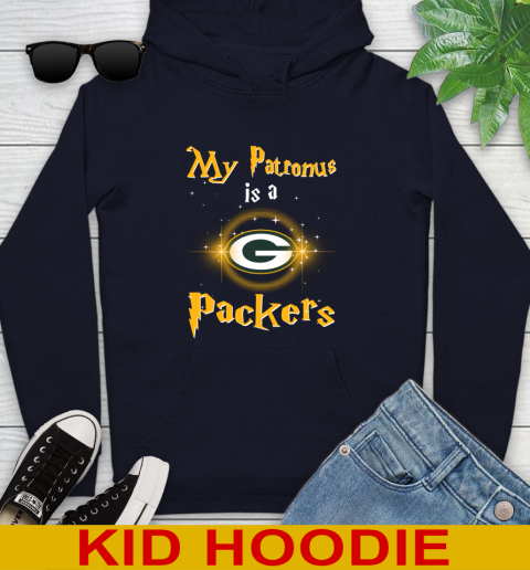 NFL Football Harry Potter My Patronus Is A Green Bay Packers Youth Hoodie 3