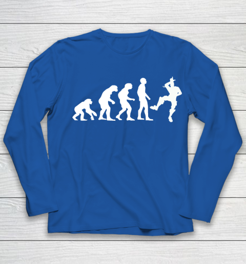 Fortnite Tshirt Human Evolution Take That L Emote Dance Youth Long Sleeve 7