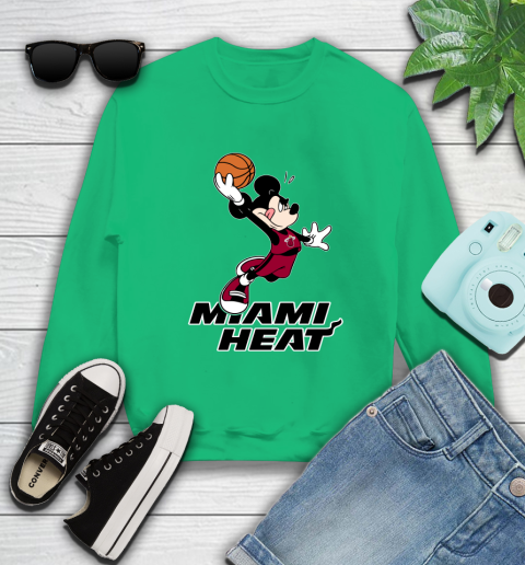 NBA Basketball Miami Heat Cheerful Mickey Mouse Shirt Sweatshirt 7