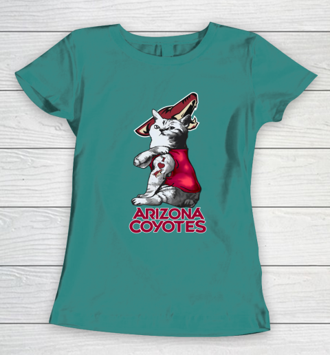 NHL My Cat Loves Arizona Coyotes Hockey Women's T-Shirt 10