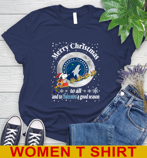 Minnesota Timberwolves Merry Christmas To All And To Timberwolves A Good Season NBA Basketball Sports Women's T-Shirt 12