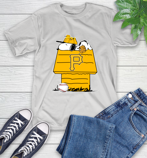 MLB Pittsburgh Pirates Snoopy Woodstock The Peanuts Movie Baseball T Shirt T-Shirt