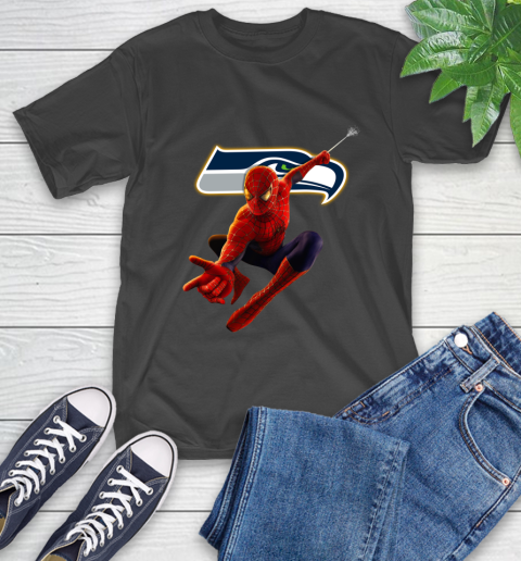 NFL Spider Man Avengers Endgame Football Seattle Seahawks T-Shirt 2