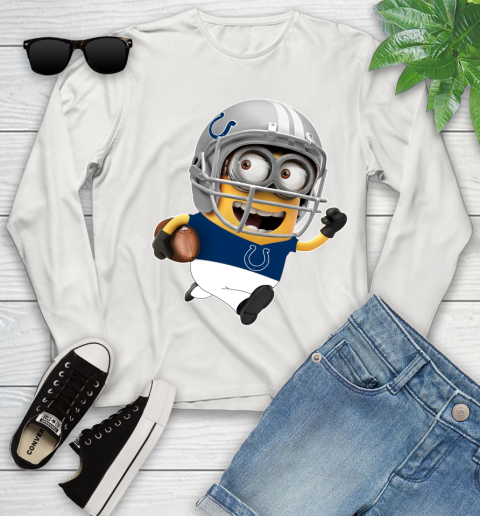 NFL Indianapolis Colts Minions Disney Football Sports Youth Long Sleeve Tee For Sports