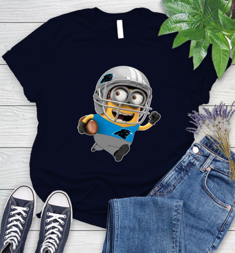 NFL Carolina Panthers Minions Disney Football Sports Women's T-Shirt 3