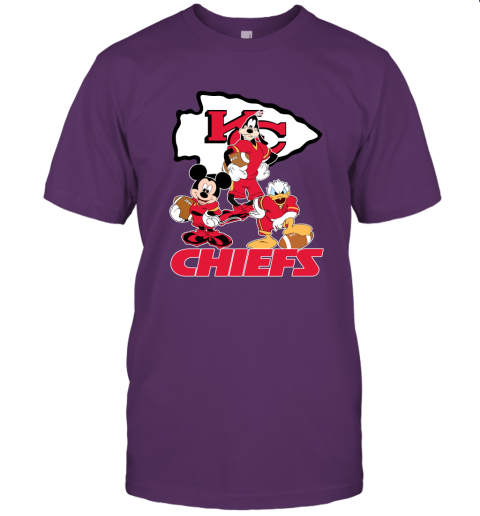 Mickey Donald Goofy The Three Kansas City Chiefs Football Unisex Jersey Tee