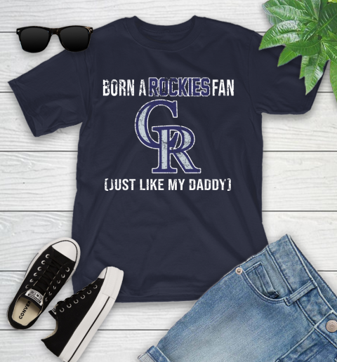 MLB Baseball Colorado Rockies Loyal Fan Just Like My Daddy Shirt Youth T-Shirt 2